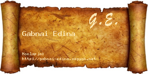 Gabnai Edina névjegykártya