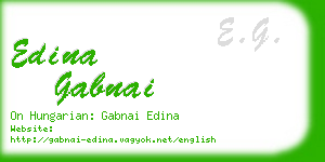 edina gabnai business card